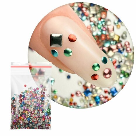 NTN Premium ShinePins Mix Kleuren - Nail Art Studs
