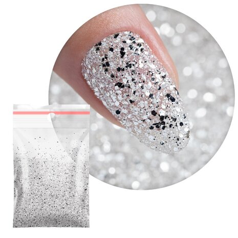 GNB-Lab Princess Nails zilver en wit nr. 1 &ndash; Nail art 20g
